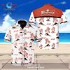 Beer Hawaiian Shirt Busch Light Hibiscus Flower Pattern Blue White