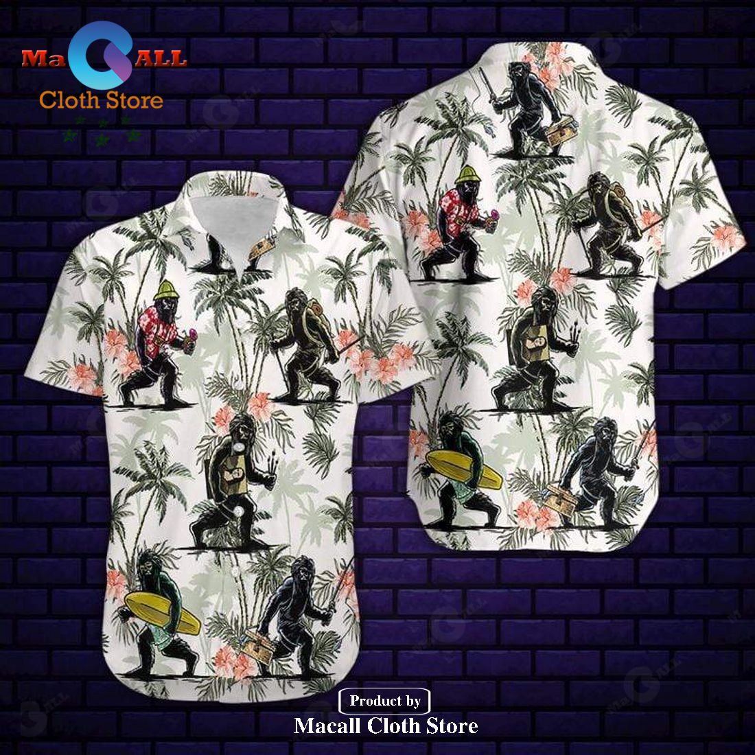 Bigfoot Aloha Shirt Bigfoot On Vacation Hawaiian Shirt Bigfoot Aloha Shirt Bigfoot On Vacation Hawaiian Shirt