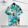 Bigfoot Hawaii Shirt Foot Print Bigfoot Green Blue Hawaiian Shirt