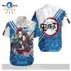 Demon Slayer Hawaiian Shirt Tanjiro Nezuko Cool And Chibi White Red