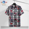 DN Hawaiian Shirt Mouses Plaid Grey Hawaii Aloha Tshirt – VV81