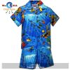 Fishy Time Turquoise Boy’s Hawaiian Shirt and Shorts