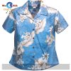 Floral Garden Sky Sleeveless Women’s Hawaiian Shirt and Shorts