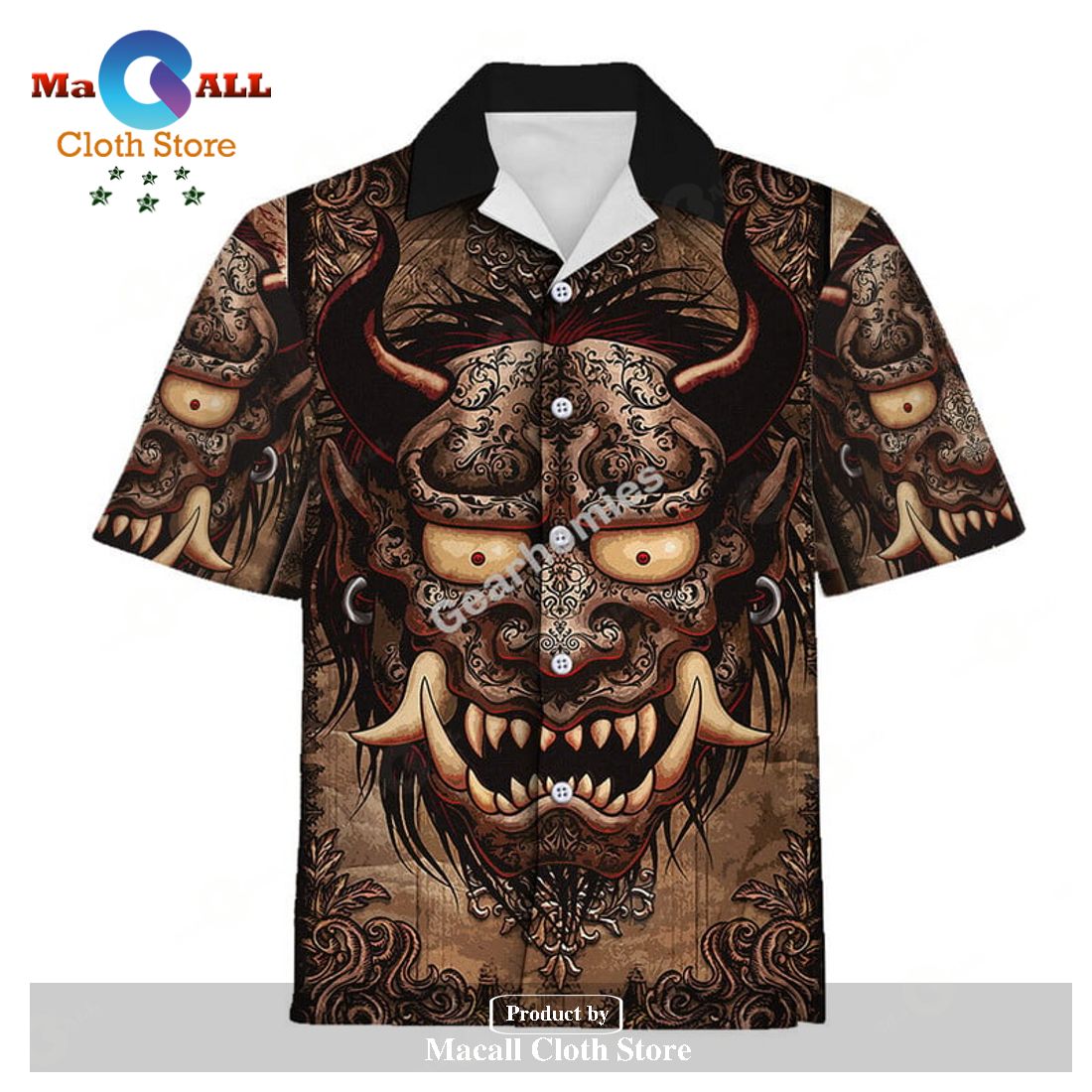Gearhomies Hawaiian Shirt Japanese Demon 3D Apparel Gearhomies Hawaiian Shirt Japanese Demon 3D Apparel