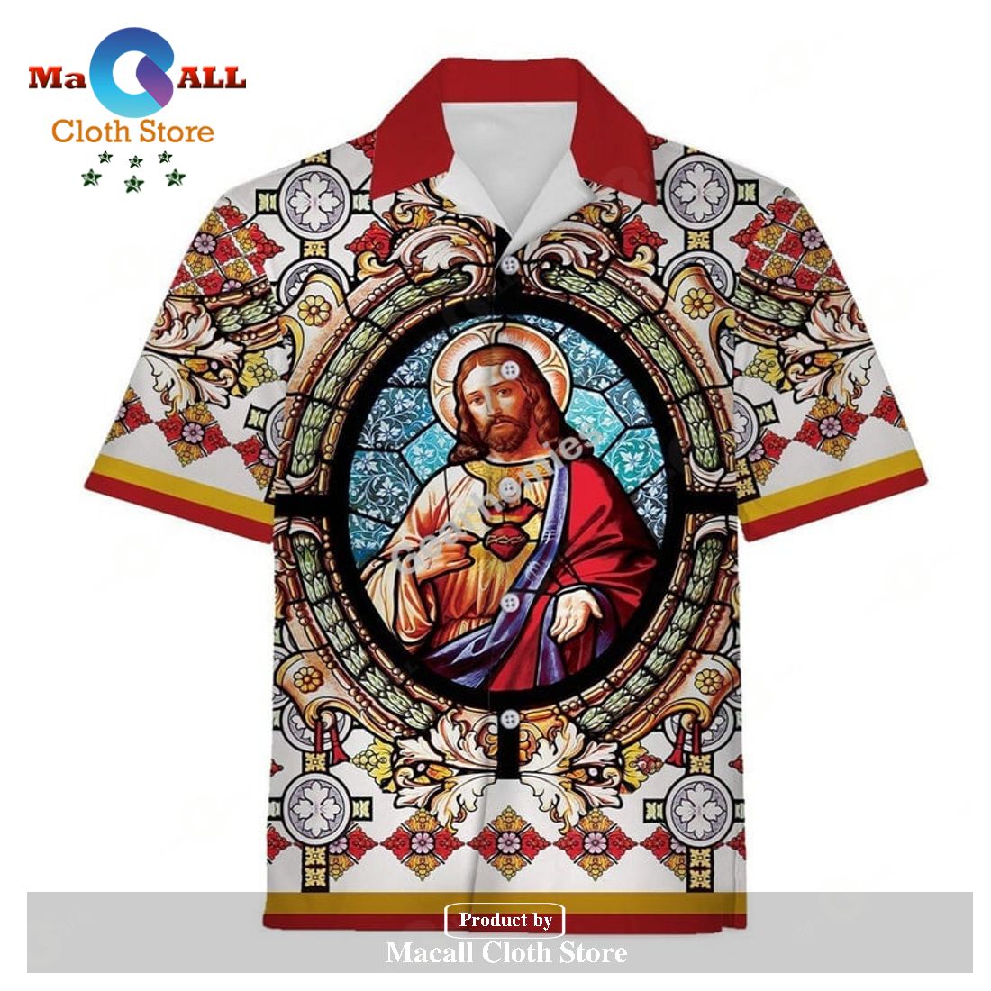 Gearhomies Hawaiian Shirt Jesus 3D Apparel Gearhomies Hawaiian Shirt Jesus 3D Apparel