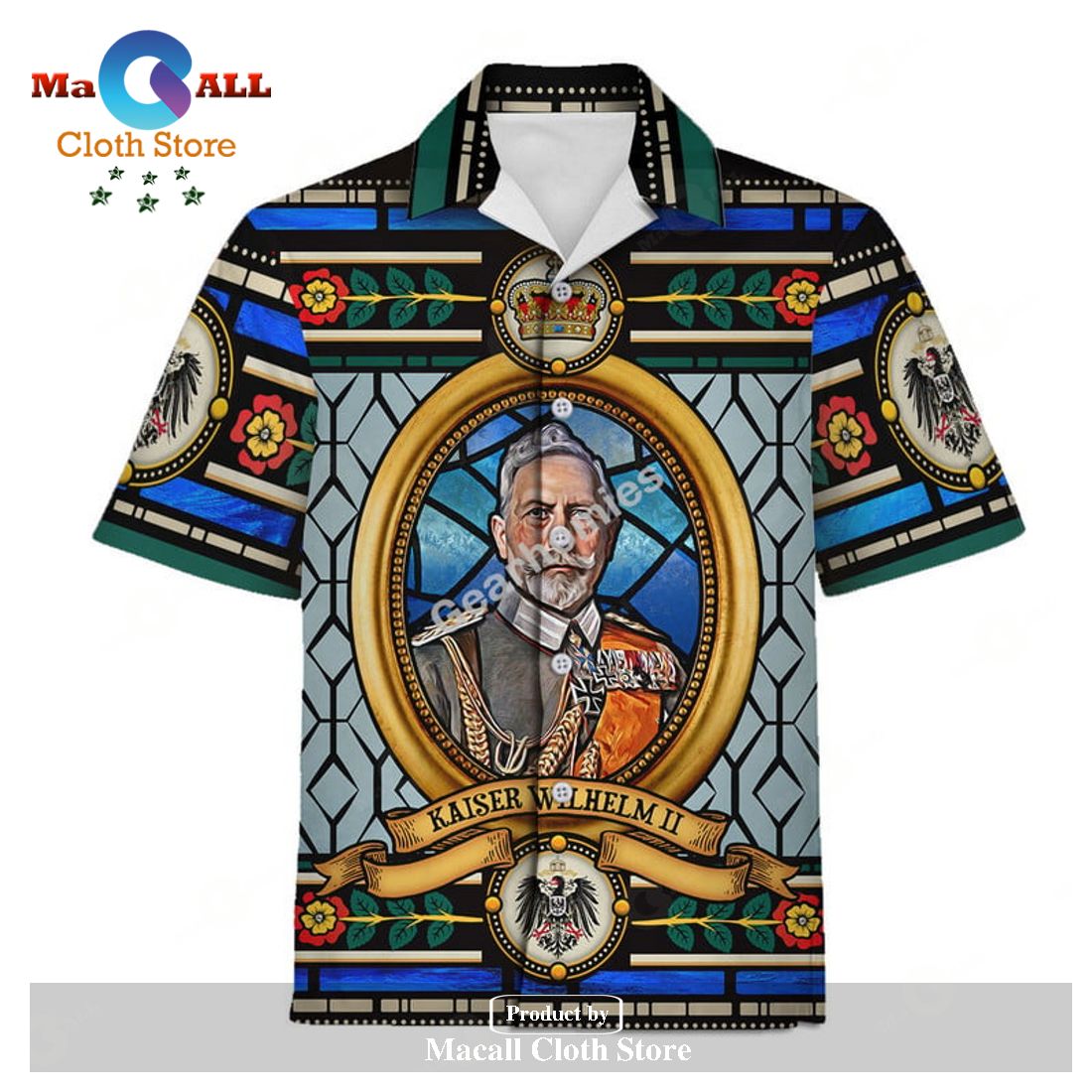 Gearhomies Hawaiian Shirt Kaiser Wilhelm II 3D Apparel Gearhomies Hawaiian Shirt Kaiser Wilhelm II 3D Apparel