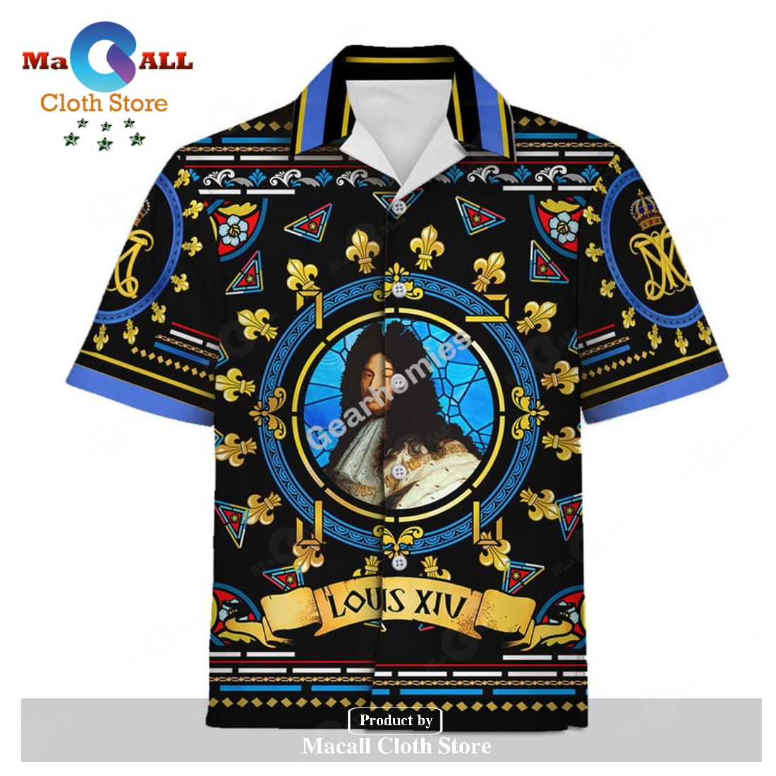 Gearhomies Hawaiian Shirt Louis XIV of France 3D Apparel Gearhomies Hawaiian Shirt Louis XIV of France 3D Apparel