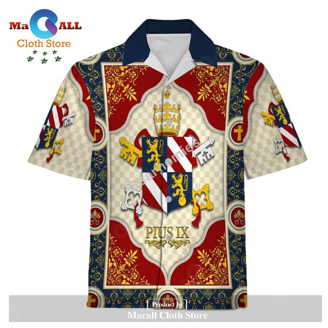 Gearhomies Hawaiian Shirt Pope Pius IX 3D Apparel Gearhomies Hawaiian Shirt Pope Pius IX 3D Apparel