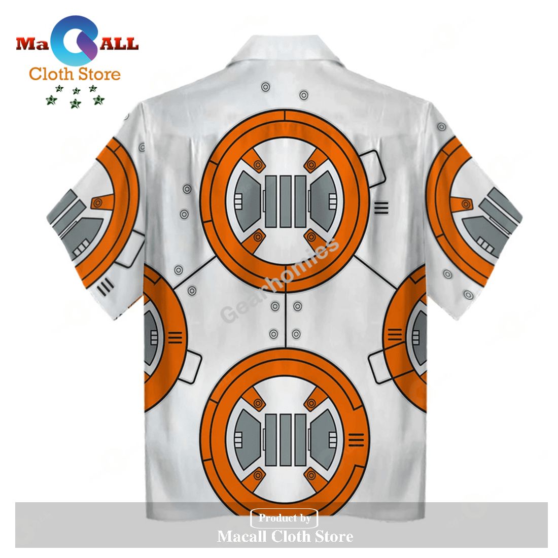 Gearhomies Unisex Hawaiian Shirt BB 8 Robot 3D Apparel Gearhomies Unisex Hawaiian Shirt BB 8 Robot 3D Apparel