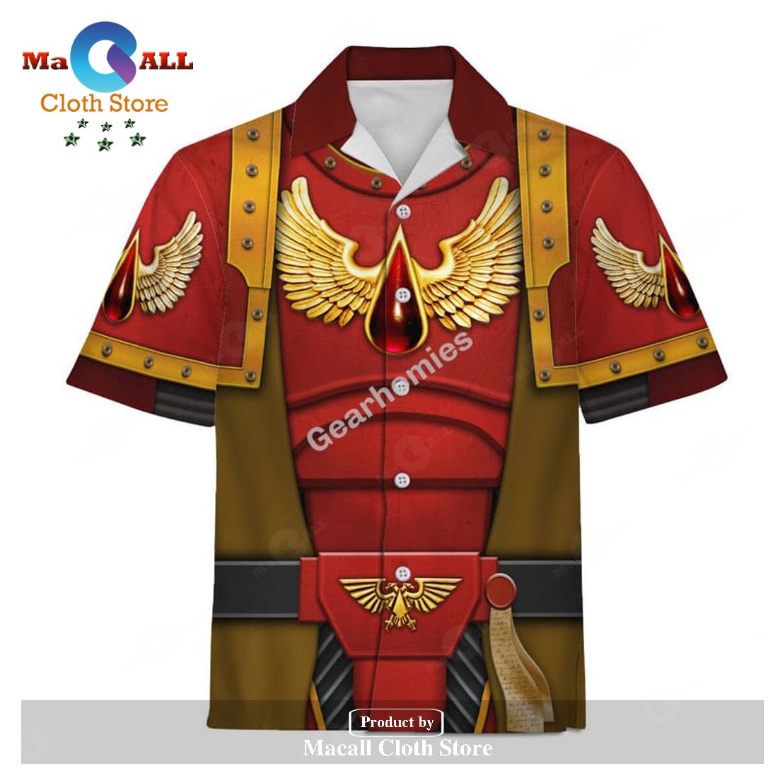 GearHomies Unisex Hawaiian Shirt Blood Angels Brown Robe 3D Costumes GearHomies Unisex Hawaiian Shirt Blood Angels Brown Robe 3D Costumes