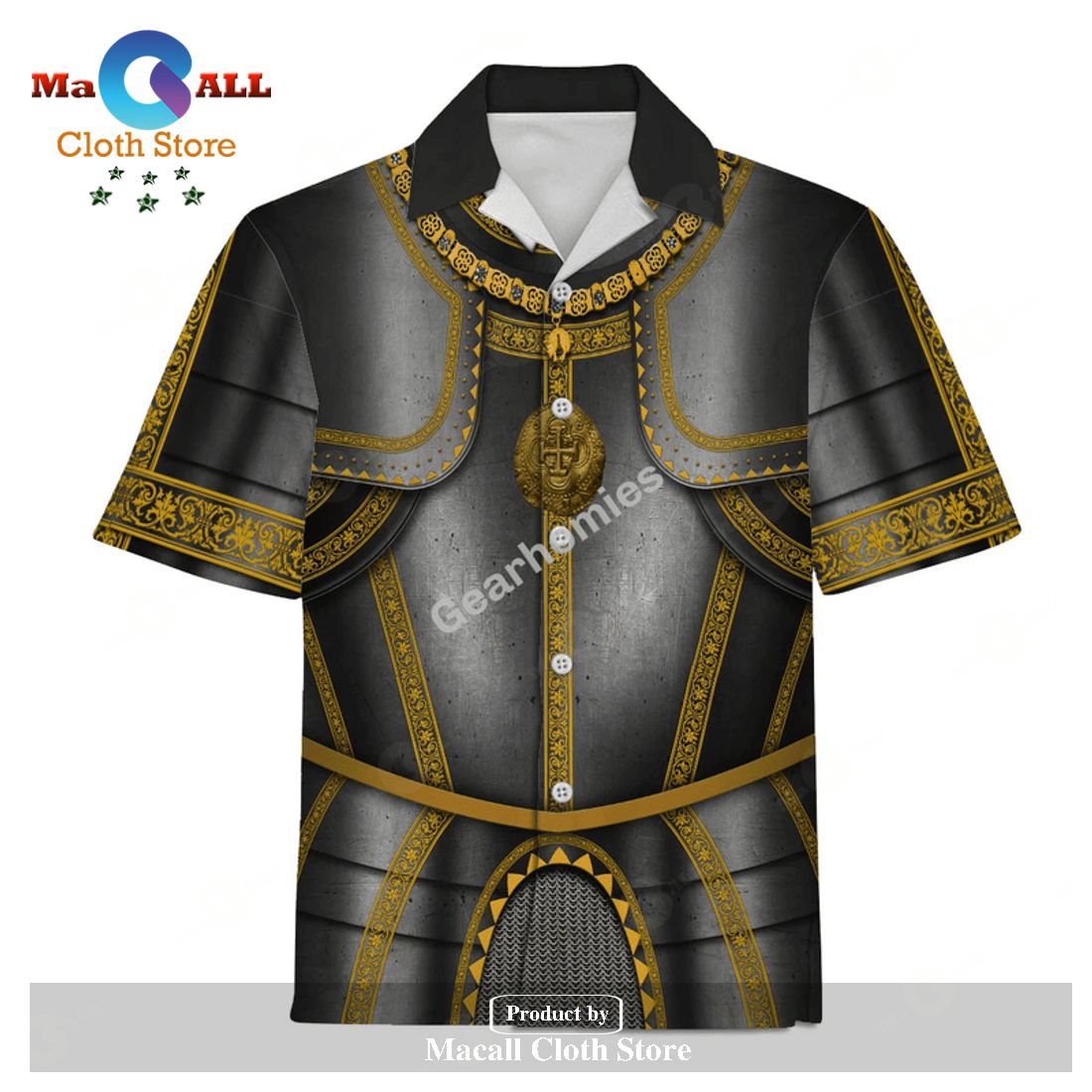 Gearhomies Unisex Hawaiian Shirt Charles V Holy Roman Emperor Historical 3D Apparel Gearhomies Unisex Hawaiian Shirt Charles V Holy Roman Emperor Historical 3D Apparel