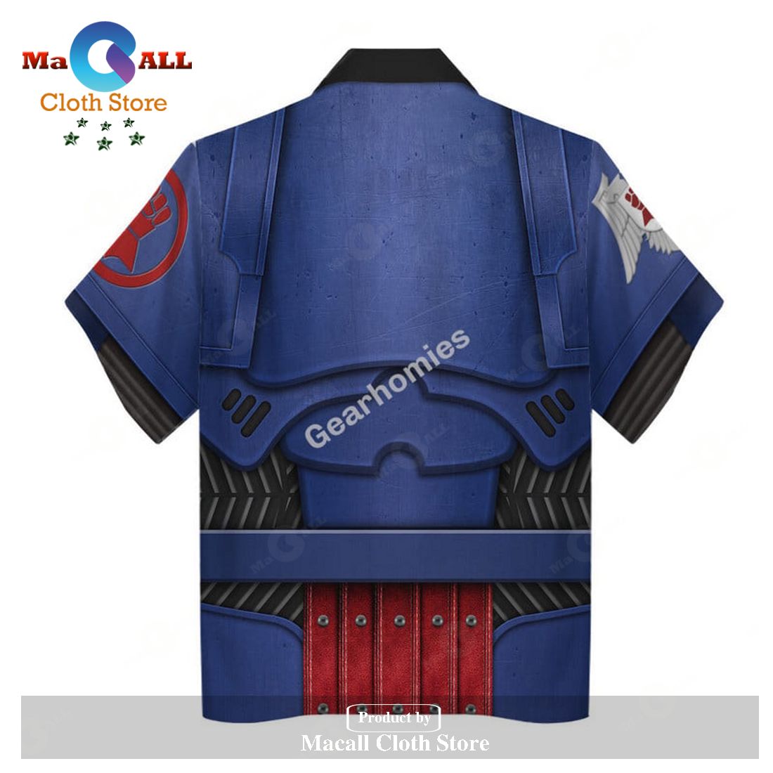 GearHomies Unisex Hawaiian Shirt Crimson Fists Captain 3D Costumes GearHomies Unisex Hawaiian Shirt Crimson Fists Captain 3D Costumes