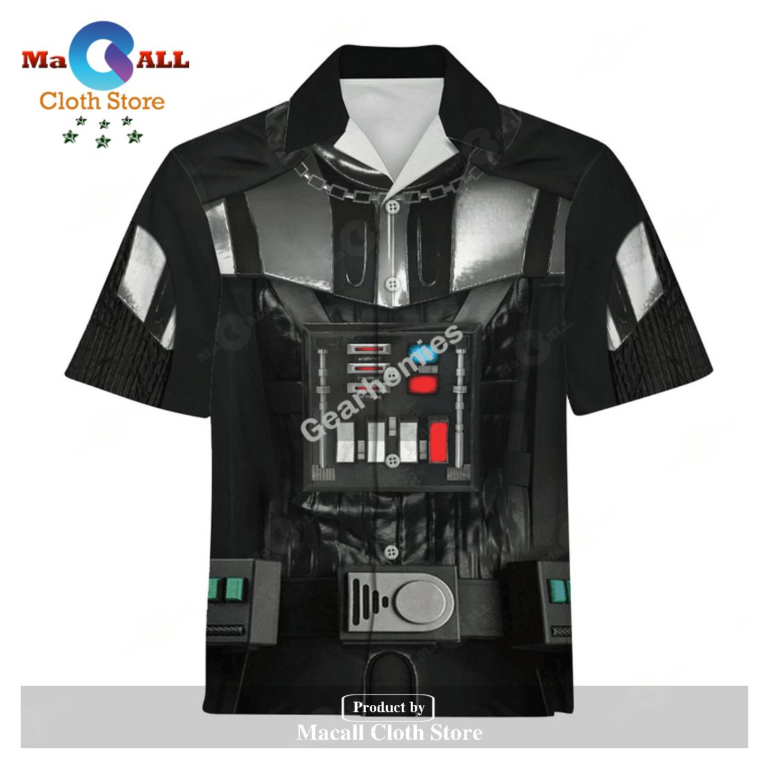 Gearhomies Unisex Hawaiian Shirt Darth Vader 3D Apparel Gearhomies Unisex Hawaiian Shirt Darth Vader 3D Apparel