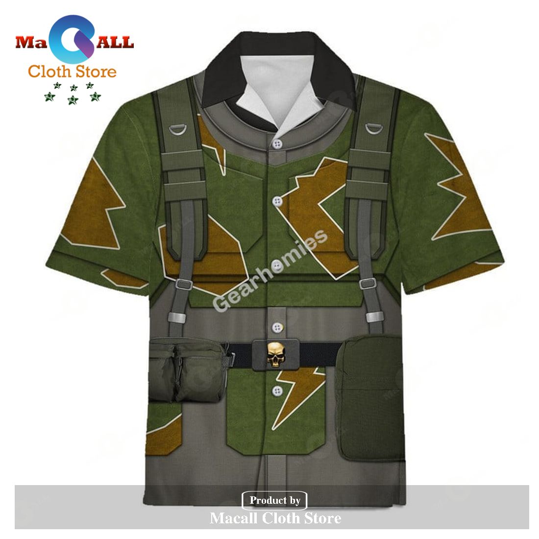 Gearhomies Unisex Hawaiian Shirt Imperial Guard Kasrkin 3D Costumes Gearhomies Unisex Hawaiian Shirt Imperial Guard Kasrkin 3D Costumes