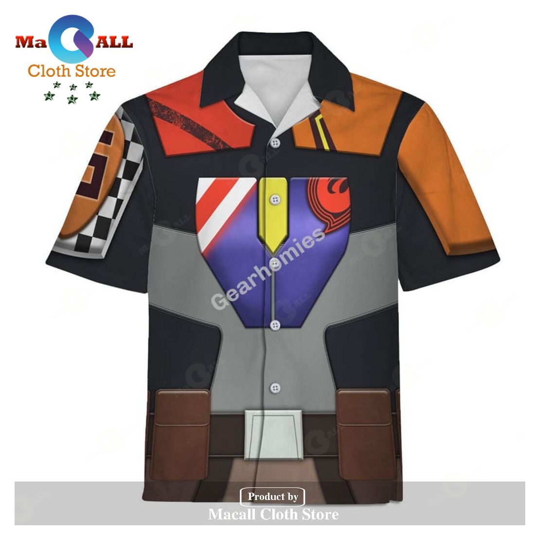 GearHomies Unisex Hawaiian Shirt Sabine Wren 3D Costumes GearHomies Unisex Hawaiian Shirt Sabine Wren 3D Costumes