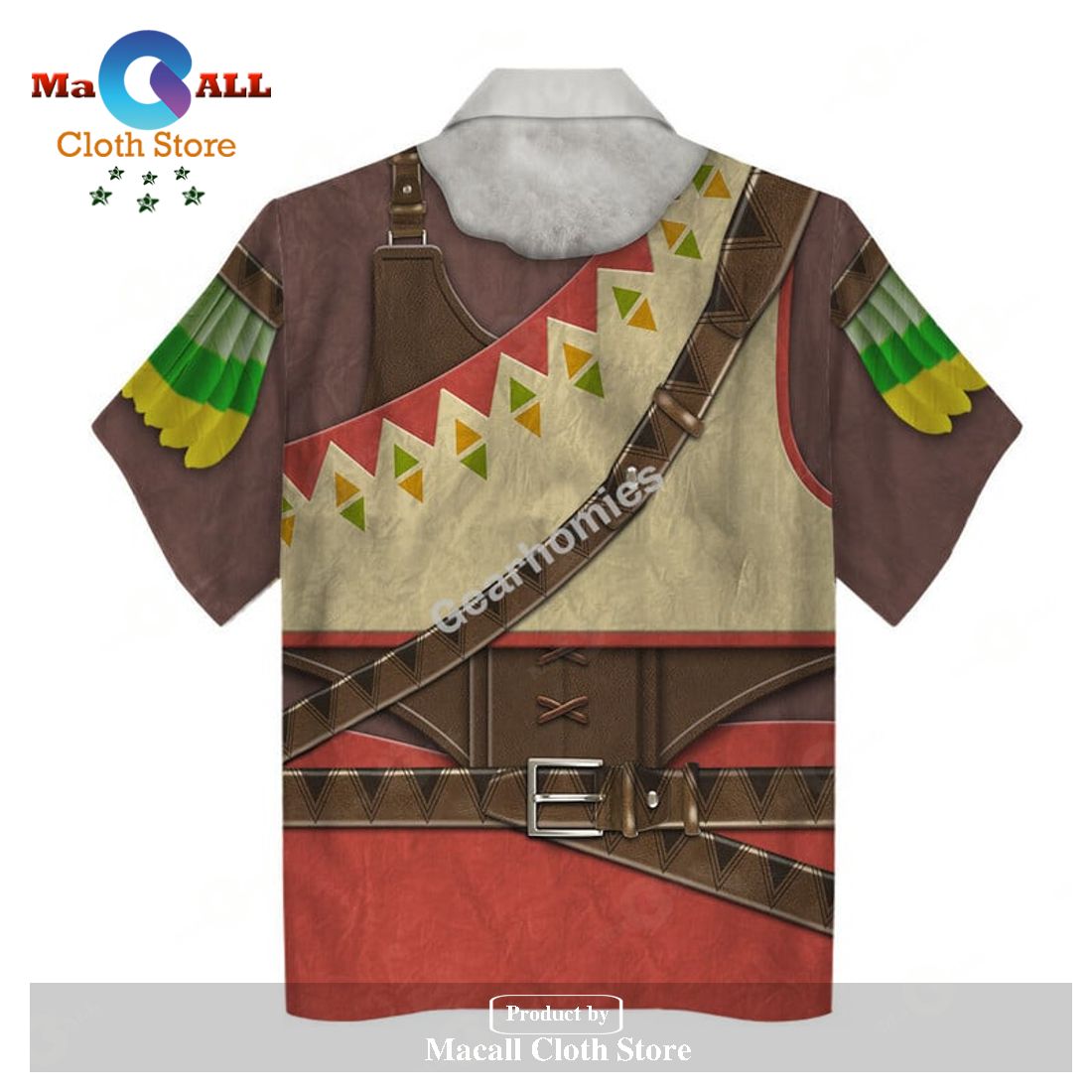 GearHomies Unisex Hawaiian Shirt Snowquill Armor Set Link 3D Costumes GearHomies Unisex Hawaiian Shirt Snowquill Armor Set Link 3D Costumes