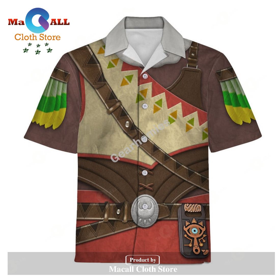 GearHomies Unisex Hawaiian Shirt Snowquill Armor Set Link 3D Costumes GearHomies Unisex Hawaiian Shirt Snowquill Armor Set Link 3D Costumes