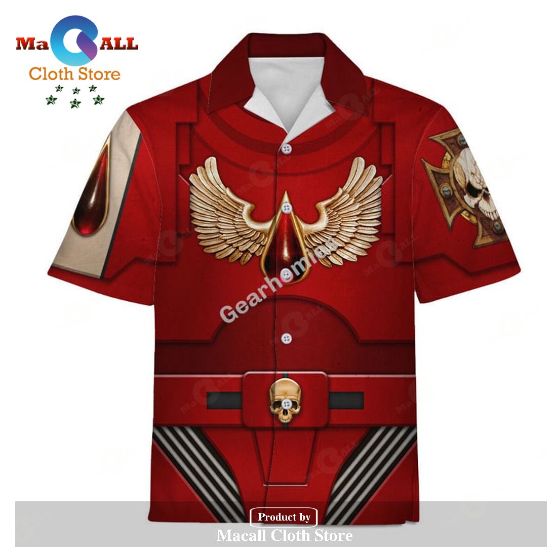 GearHomies Unisex Hawaiian Shirt Terminator Armor Flesh Tearers 3D Costumes GearHomies Unisex Hawaiian Shirt Terminator Armor Flesh Tearers 3D Costumes