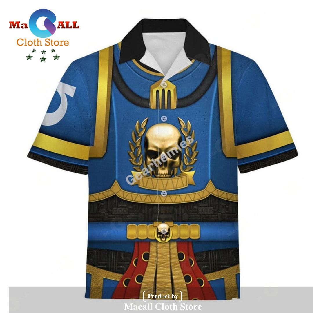 Gearhomies Unisex Hawaiian Shirt Terminator Armour Grimnar 3D Costumes Gearhomies Unisex Hawaiian Shirt Terminator Armour Grimnar 3D Costumes
