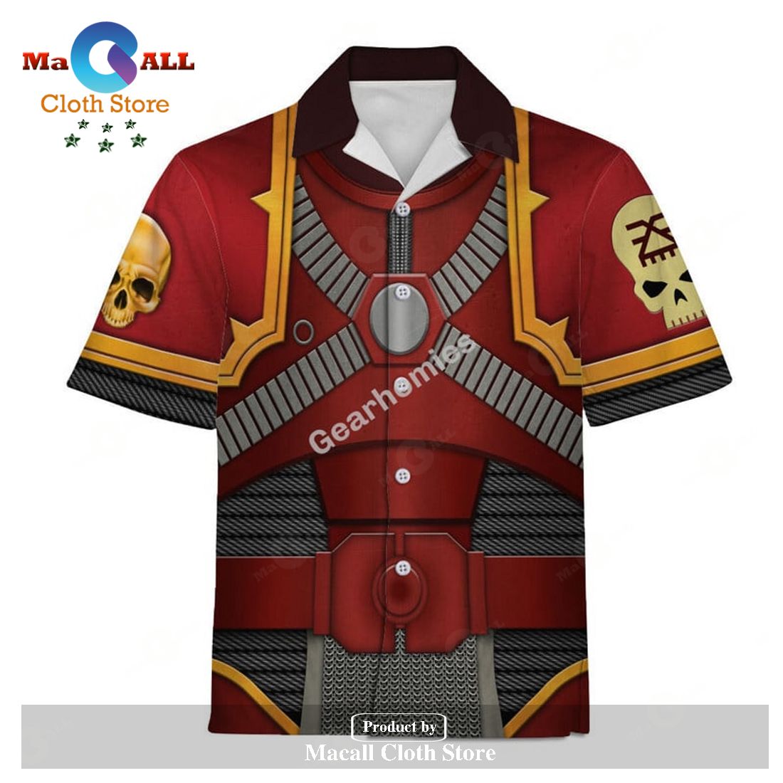 Gearhomies Unisex Hawaiian Shirt The Brazen Beasts Khorne Daemonkin Warband Colour Scheme 3D Costumes Gearhomies Unisex Hawaiian Shirt The Brazen Beasts Khorne Daemonkin Warband Colour Scheme 3D Costumes