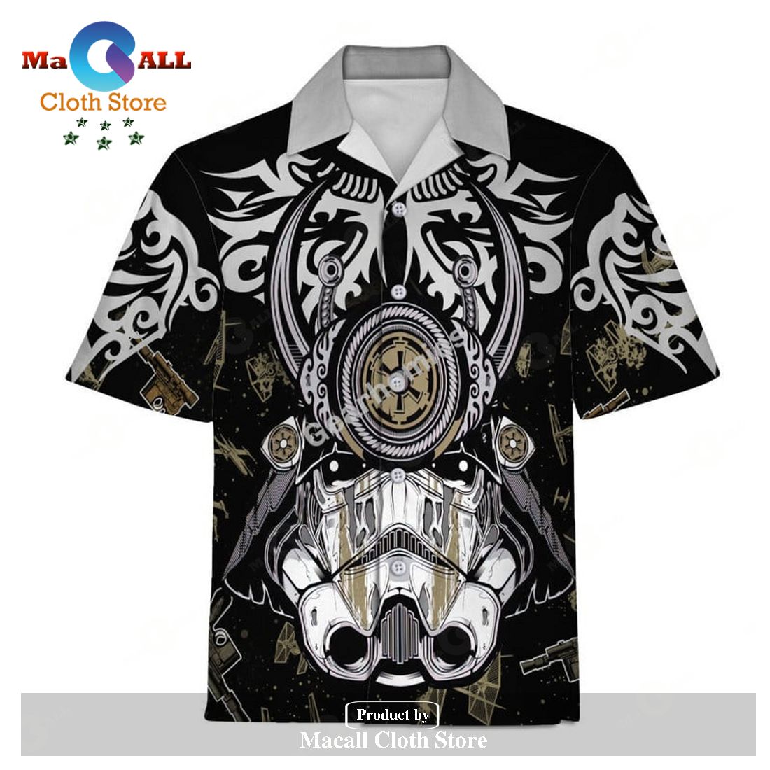 GearHomies Unisex Hawaiian Shirt Trooper Samurai 3D Apparel GearHomies Unisex Hawaiian Shirt Trooper Samurai 3D Apparel