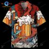 Gifury Beer Hawaii Shirt Beer Skull Cup Black White Hawaiian Shirt Bee