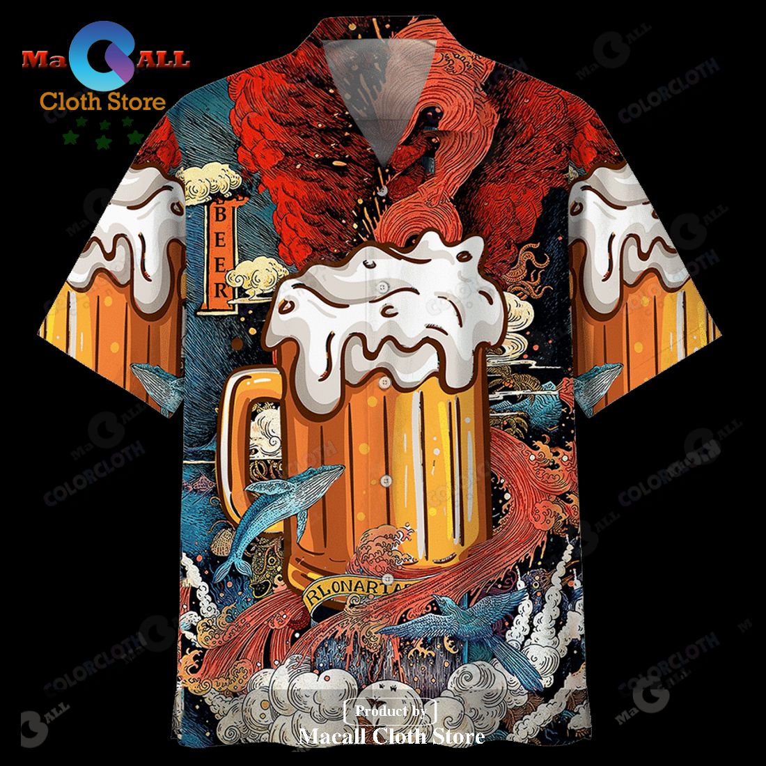Gifury Beer Hawaii Shirt Beer Cup In Ocean Red Blue Hawaiian Shirt Bee Gifury Beer Hawaii Shirt Beer Cup In Ocean Red Blue Hawaiian Shirt Bee