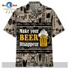 Gifury Beer Hawaiian Shirt Hops And Beer Cups Dark Green Aloha Shirt