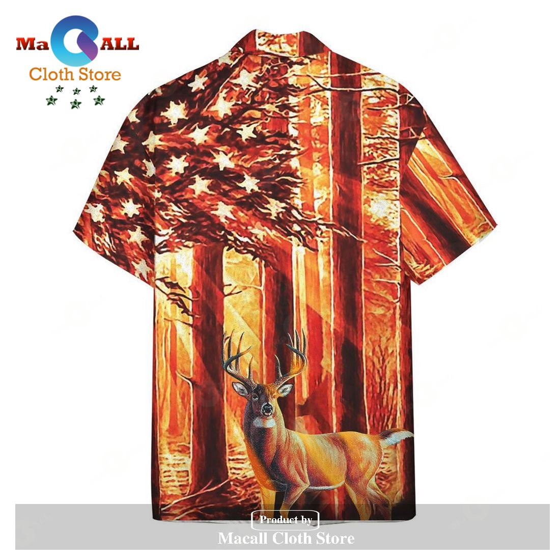 Gifury Deer Hunting Shirt Orange Deer Forest Hawaiian Shirt Hunting Gifury Deer Hunting Shirt Orange Deer Forest Hawaiian Shirt Hunting