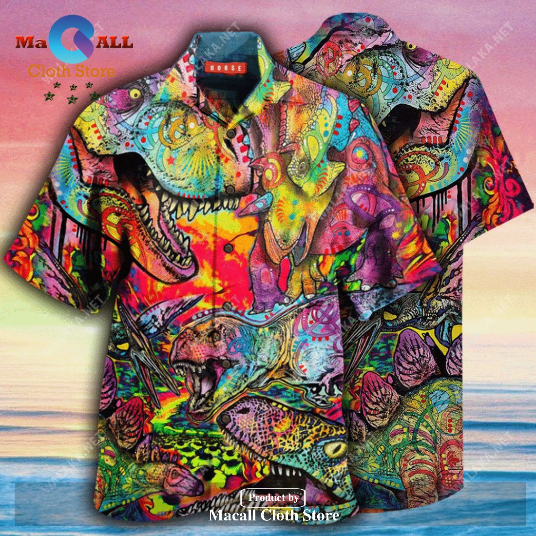 Gifury Dinosaur Hawaiian Shirt Dinosaur Art Style Colorful Hawaii Shirt Gifury Dinosaur Hawaiian Shirt Dinosaur Art Style Colorful Hawaii Shirt