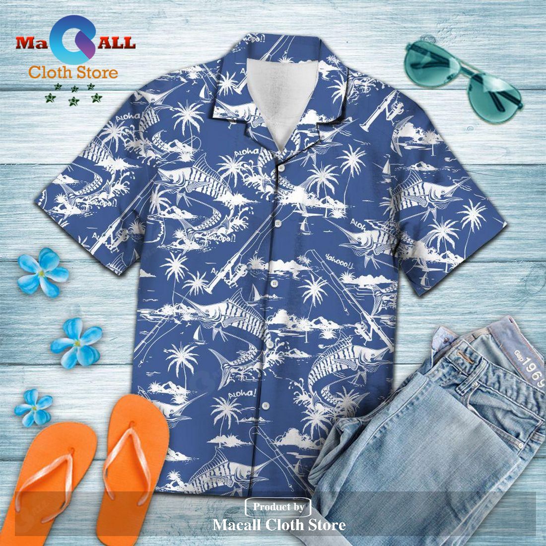 Trout Fish Fishing Hawaiian Shirt