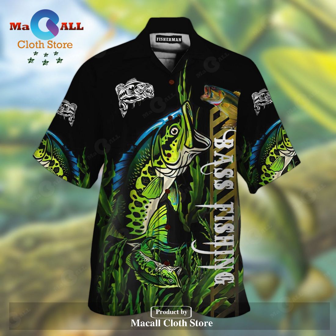 Gifury Fishing Hawaiian Shirt Fishing Aloha Shirt Bassfish Fishing Bla Gifury Fishing Hawaiian Shirt Fishing Aloha Shirt Bassfish Fishing Bla