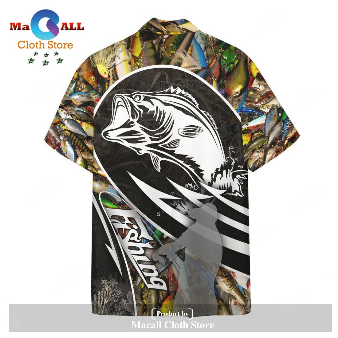 Gifury Fishing Hawaiian Shirt Fishing Aloha Shirt Colorful Fish Bass F Gifury Fishing Hawaiian Shirt Fishing Aloha Shirt Colorful Fish Bass F
