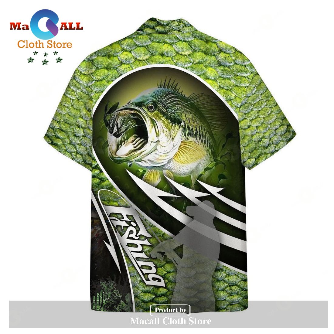 Gifury Fishing Hawaiian Shirt Fishing Aloha Shirt Green Fish Skin Bass Gifury Fishing Hawaiian Shirt Fishing Aloha Shirt Green Fish Skin Bass