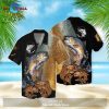 Gifury Fishing Hawaiian Shirt Fishing Aloha Shirt Green Fish Skin Bass