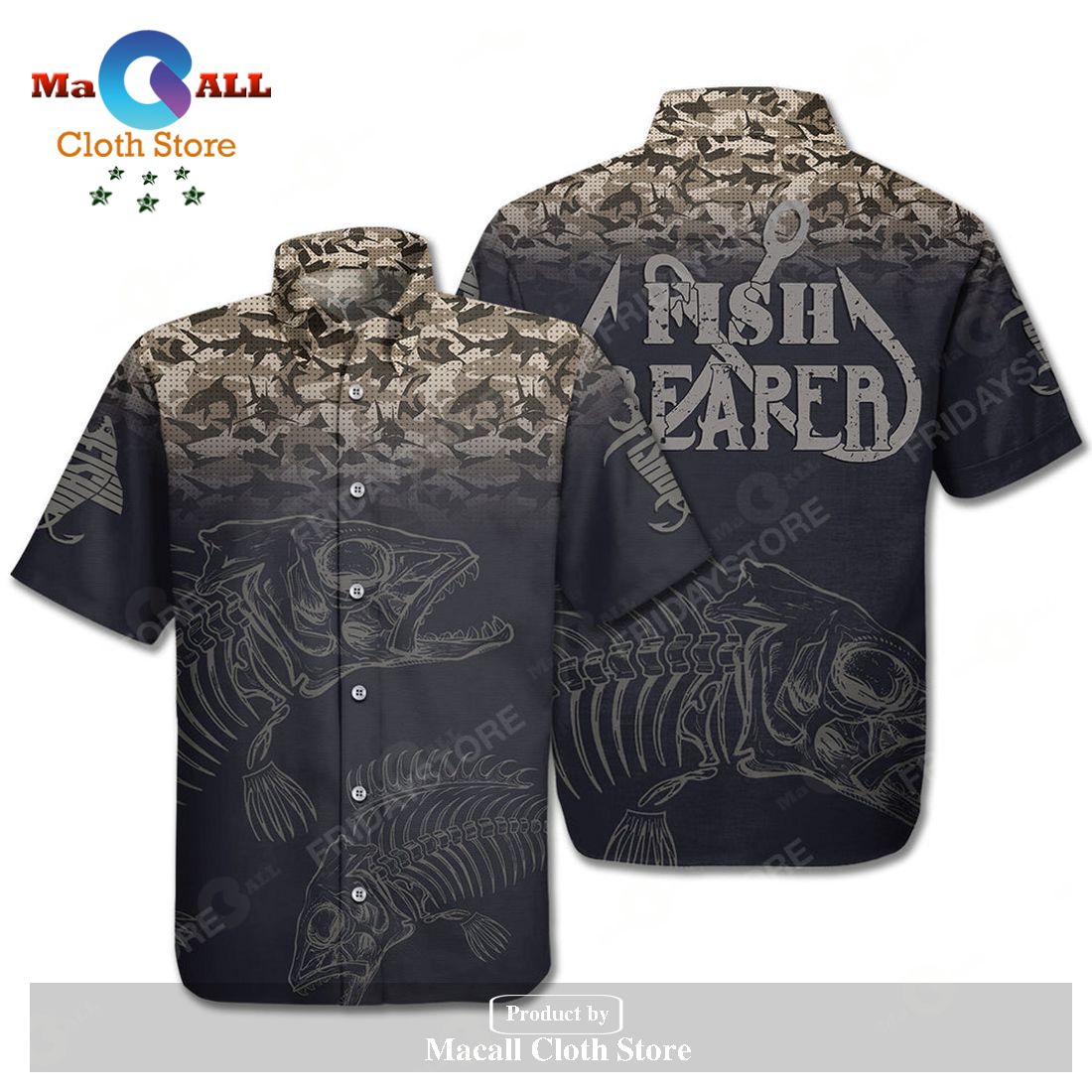 Gifury Fishing Hawaiian Shirt Fishing Hawaii Shirt Fish Reaper Black Gifury Fishing Hawaiian Shirt Fishing Hawaii Shirt Fish Reaper Black