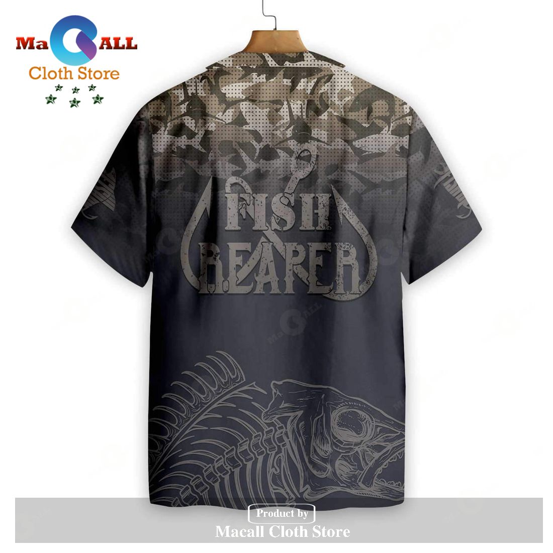 Gifury Fishing Hawaiian Shirt Fishing Hawaii Shirt Fish Reaper Black Gifury Fishing Hawaiian Shirt Fishing Hawaii Shirt Fish Reaper Black