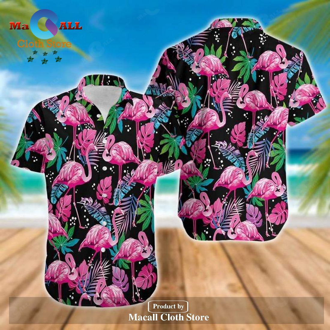 Gifury Flamingo Aloha Shirt Black Background Flamingo Tropical Hawaiian Shirt Gifury Flamingo Aloha Shirt Black Background Flamingo Tropical Hawaiian Shirt