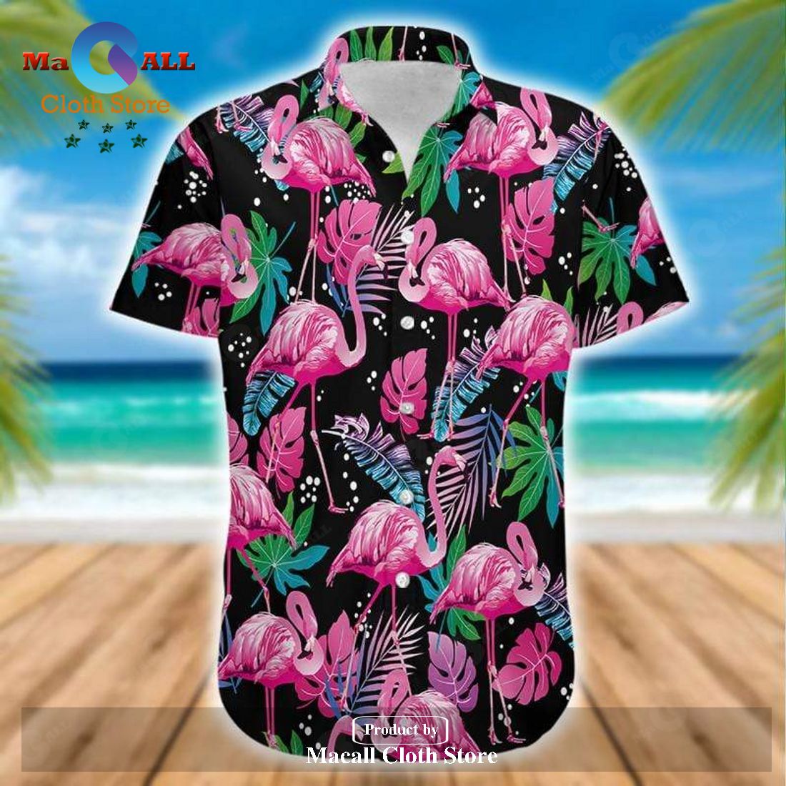 Gifury Flamingo Aloha Shirt Black Background Flamingo Tropical Hawaiian Shirt Gifury Flamingo Aloha Shirt Black Background Flamingo Tropical Hawaiian Shirt