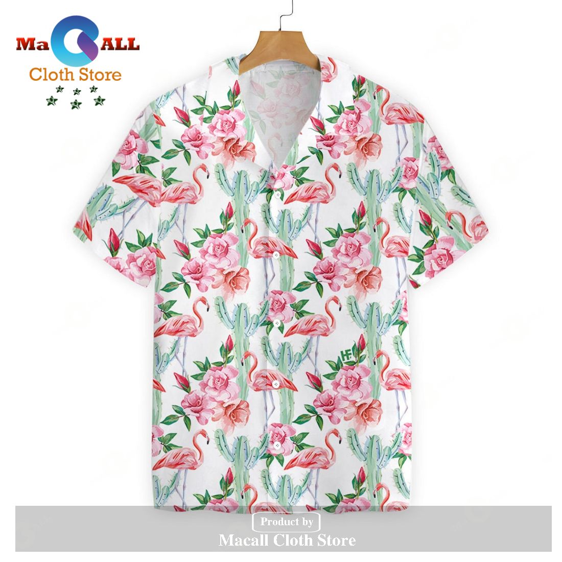 Gifury Flamingo Aloha Shirt White Flamingo Cactus Hawaiian Shirt Gifury Flamingo Aloha Shirt White Flamingo Cactus Hawaiian Shirt