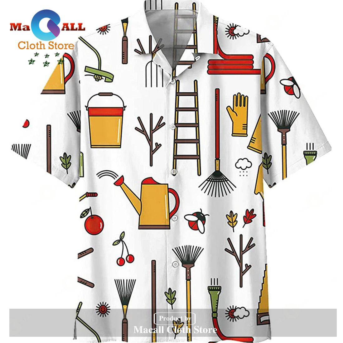 Gifury Gardening Hawaii Shirt Gardening Tools White Aloha Shirt Garden Gifury Gardening Hawaii Shirt Gardening Tools White Aloha Shirt Garden