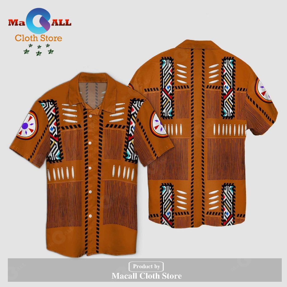 Gifury Native American Hawaii Shirt Orange Native American Pattern Haw Gifury Native American Hawaii Shirt Orange Native American Pattern Haw
