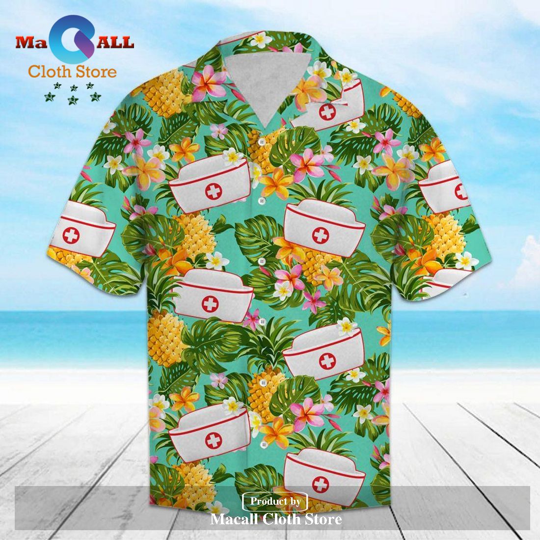 Gifury Nurse Hawaiian T-Shirt Tropical Pineapple Aloha T-Shirt Nurse Gifury Nurse Hawaiian T-Shirt Tropical Pineapple Aloha T-Shirt Nurse