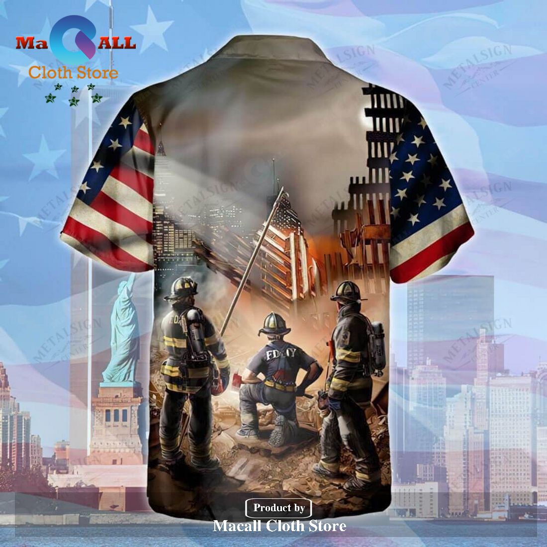Gifury Patriot Day Hawaiian Shirt 09-11 Forever In Our Hearts Firefigh Gifury Patriot Day Hawaiian Shirt 09-11 Forever In Our Hearts Firefigh