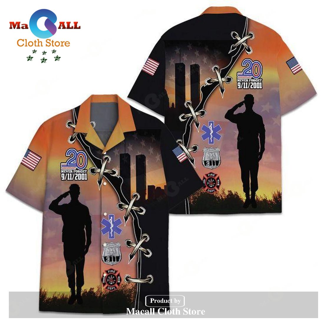 Gifury Patriot Day Hawaiian Shirt 09-11 Never Forget Emergency Medical Gifury Patriot Day Hawaiian Shirt 09-11 Never Forget Emergency Medical