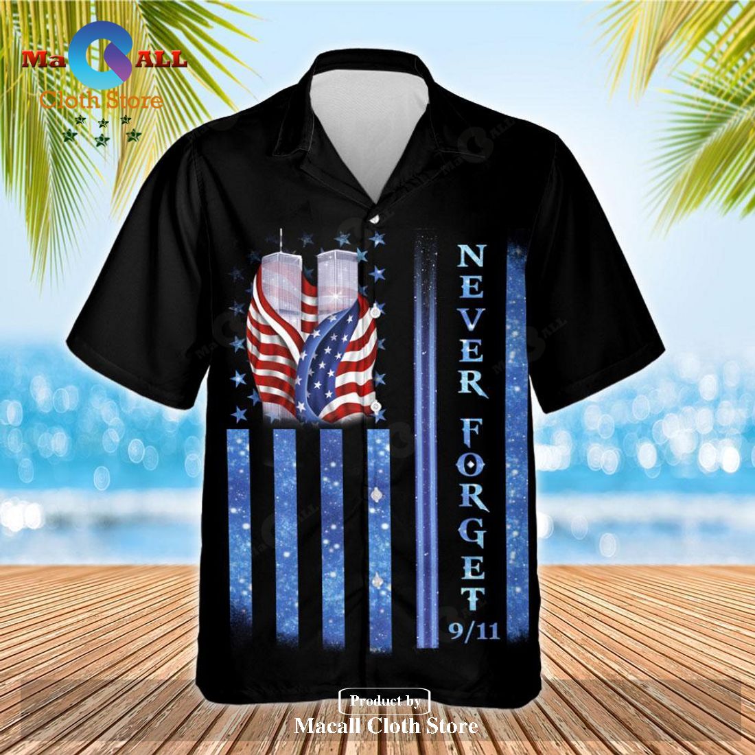 Gifury Patriot Day Hawaiian Shirt 9 11 Never Forget American Flag Black Hawaiian Shirt Gifury Patriot Day Hawaiian Shirt 9 11 Never Forget American Flag Black Hawaiian Shirt