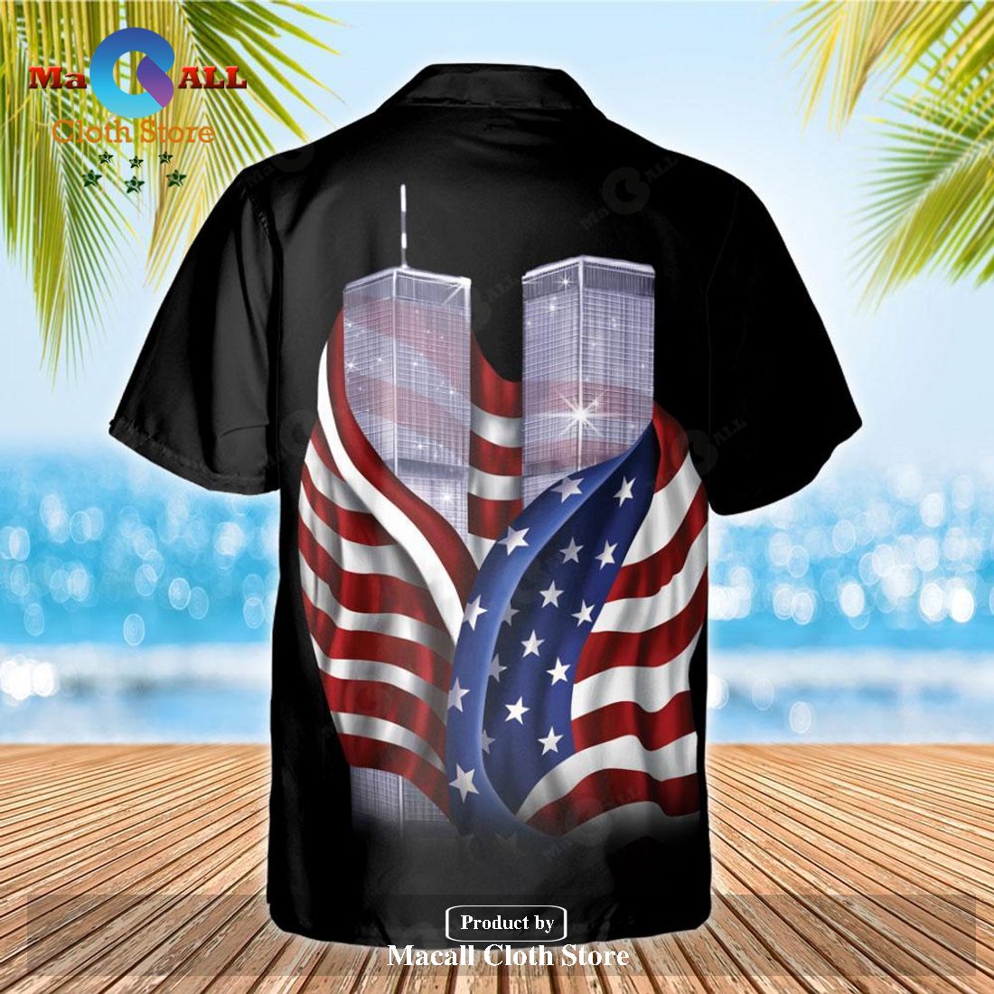 Gifury Patriot Day Hawaiian Shirt 9 11 Never Forget American Flag Black Hawaiian Shirt Gifury Patriot Day Hawaiian Shirt 9 11 Never Forget American Flag Black Hawaiian Shirt