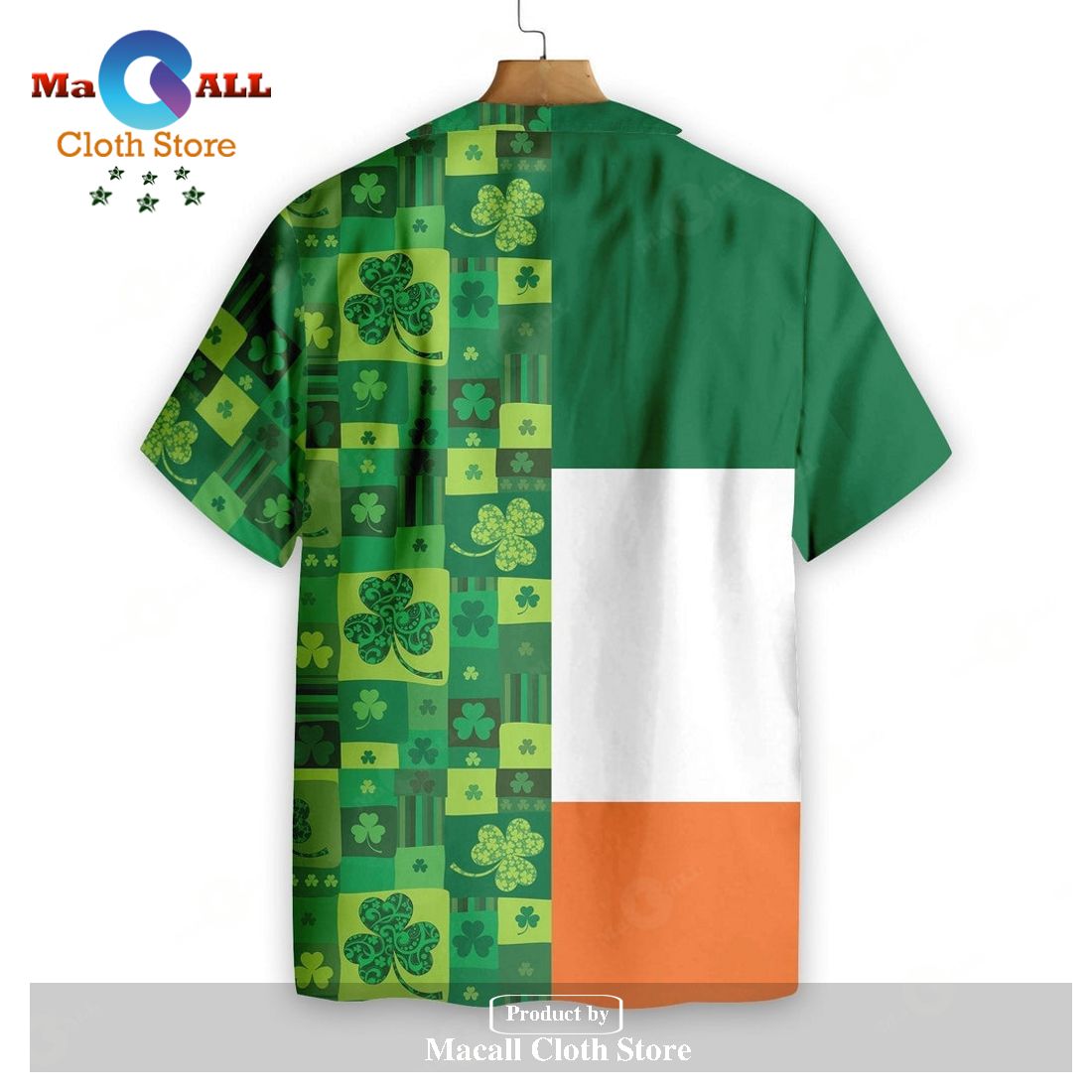 Gifury St Patrick's Day Hawaii Shirt Ireland Flag Four Leaf Clover Pat Gifury St Patrick's Day Hawaii Shirt Ireland Flag Four Leaf Clover Pat