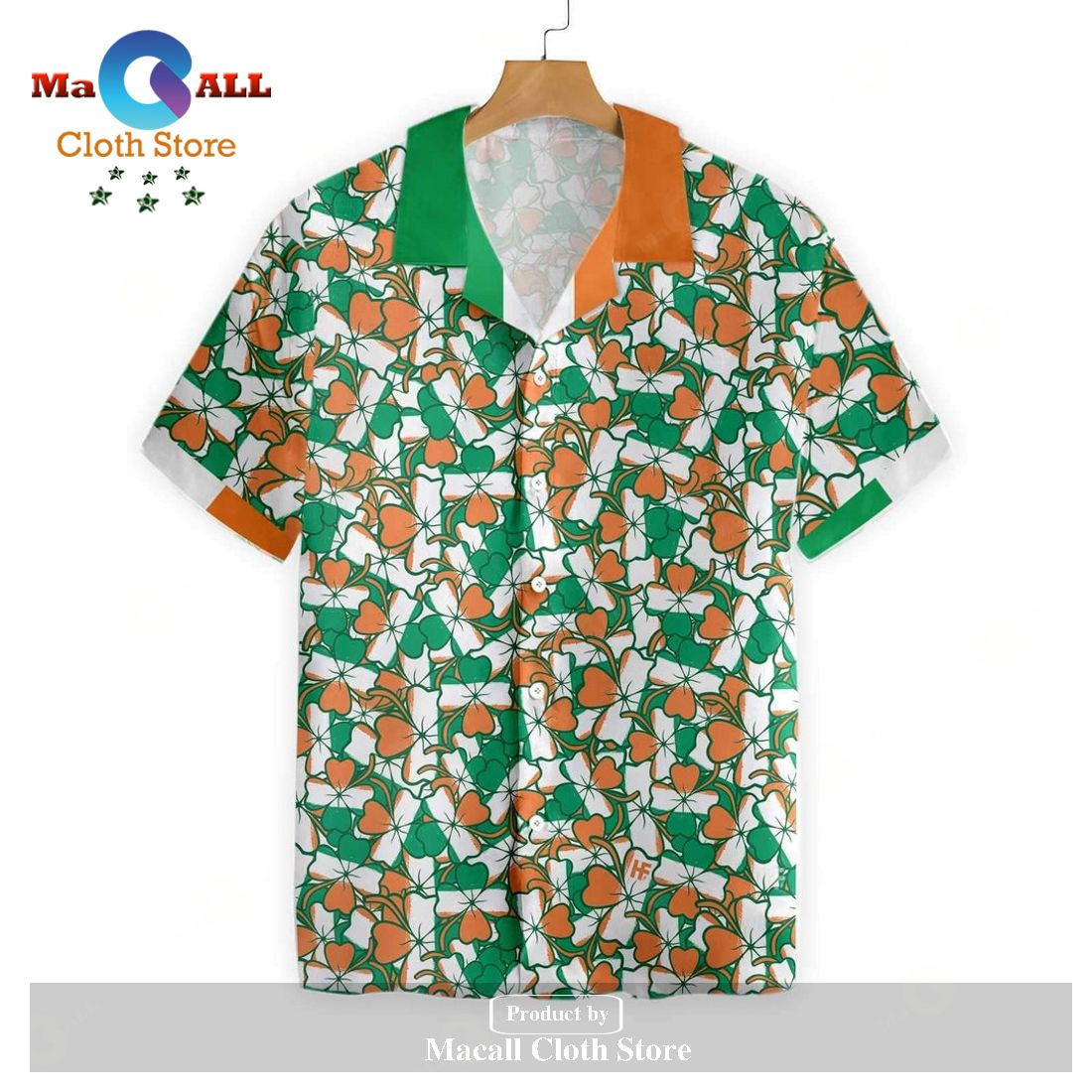 Gifury St Patrick's Day Hawaii Shirt Ireland Four Leaf Clover Pattern_ Gifury St Patrick's Day Hawaii Shirt Ireland Four Leaf Clover Pattern_