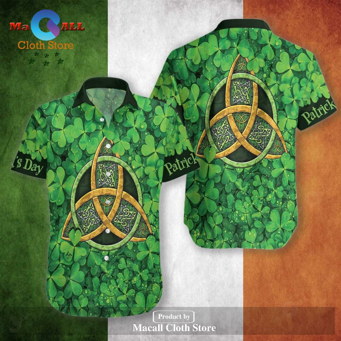 Gifury St Patrick's Day Hawaii Shirt Irish Celtic Knot Clover Green Al Gifury St Patrick's Day Hawaii Shirt Irish Celtic Knot Clover Green Al